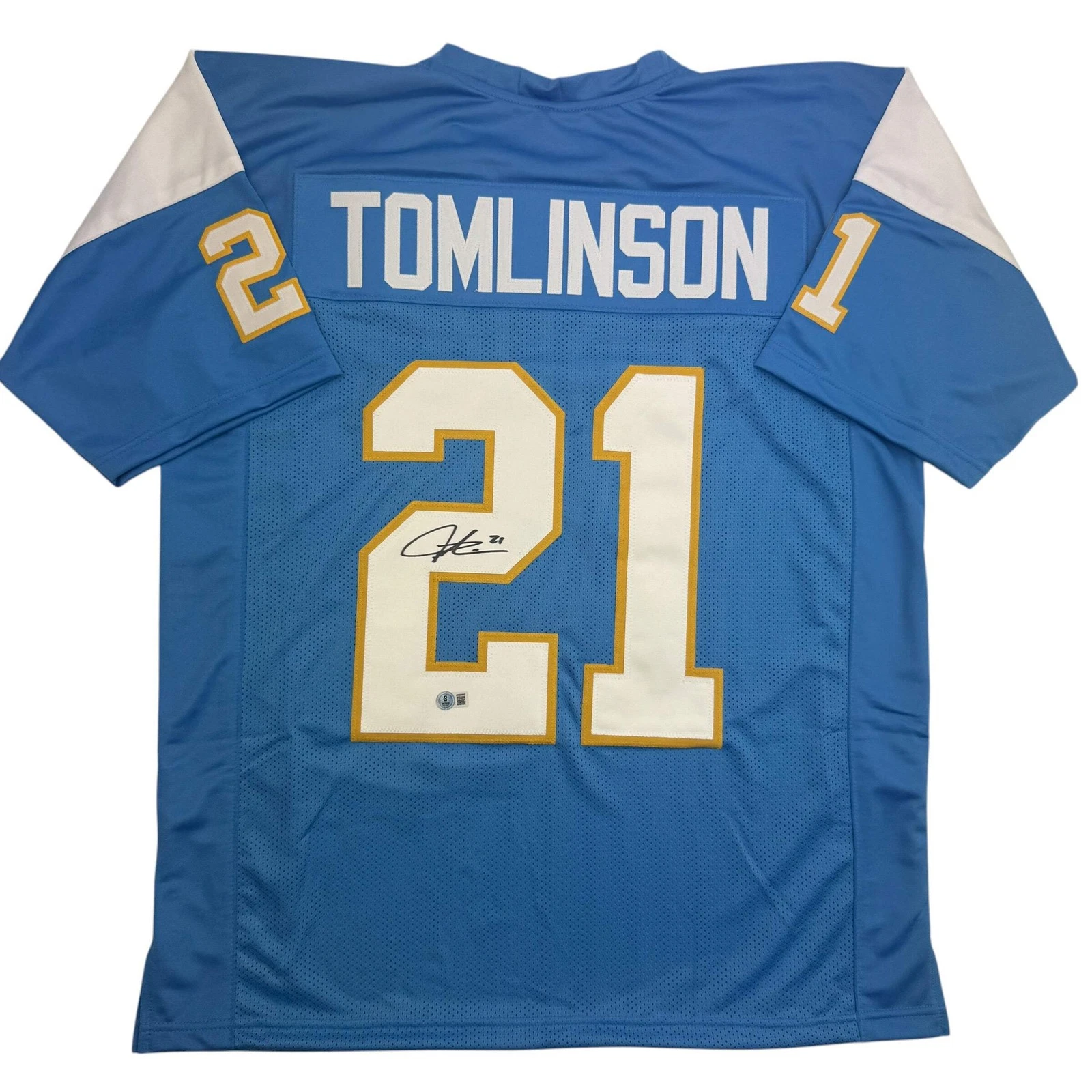 Autographed/Signed LADAINIAN TOMLINSON San Diego Powder Blue Jersey JSA COA Auto