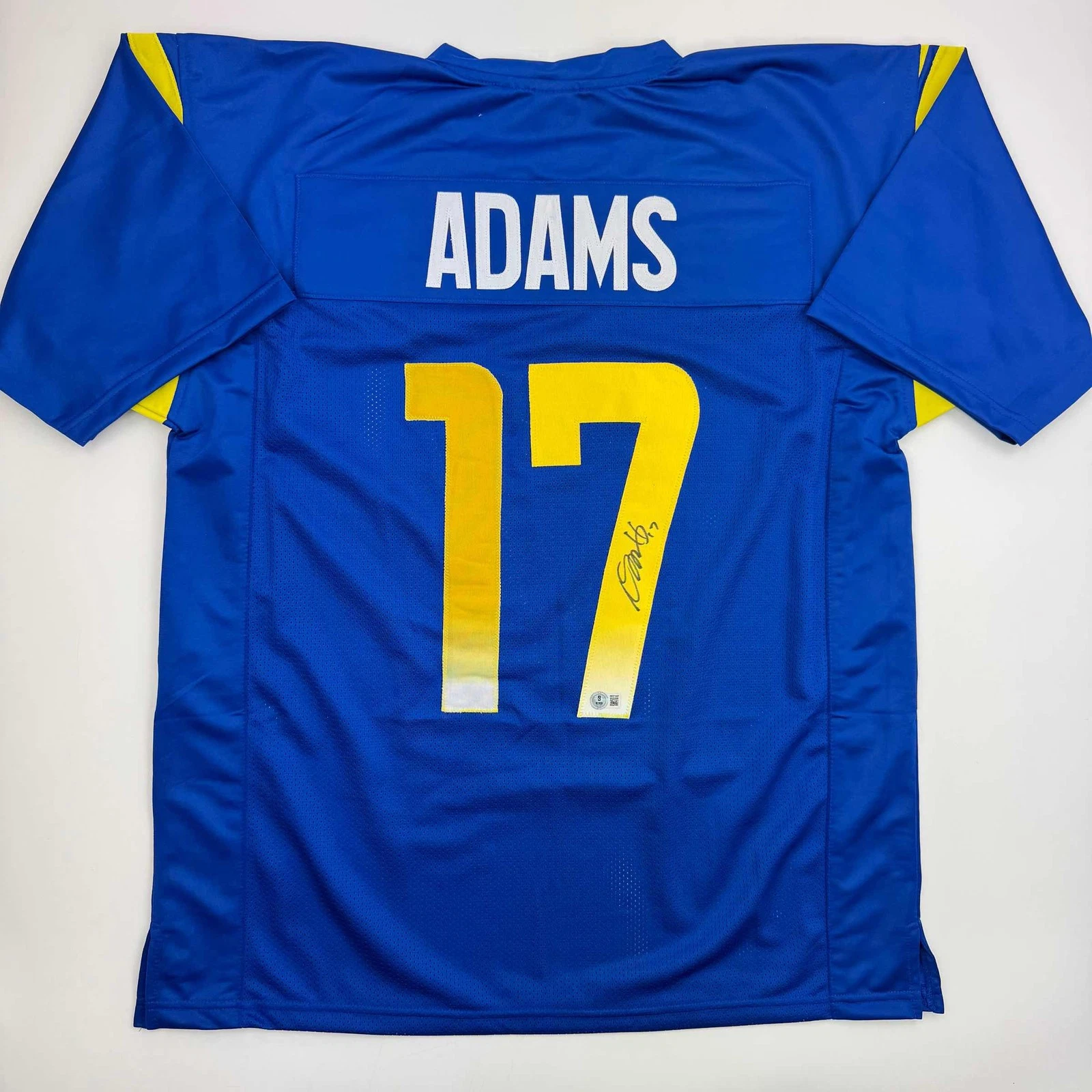 Autographed/Signed Davante Admas Los Angeles LA Blue Jersey Beckett BAS COA