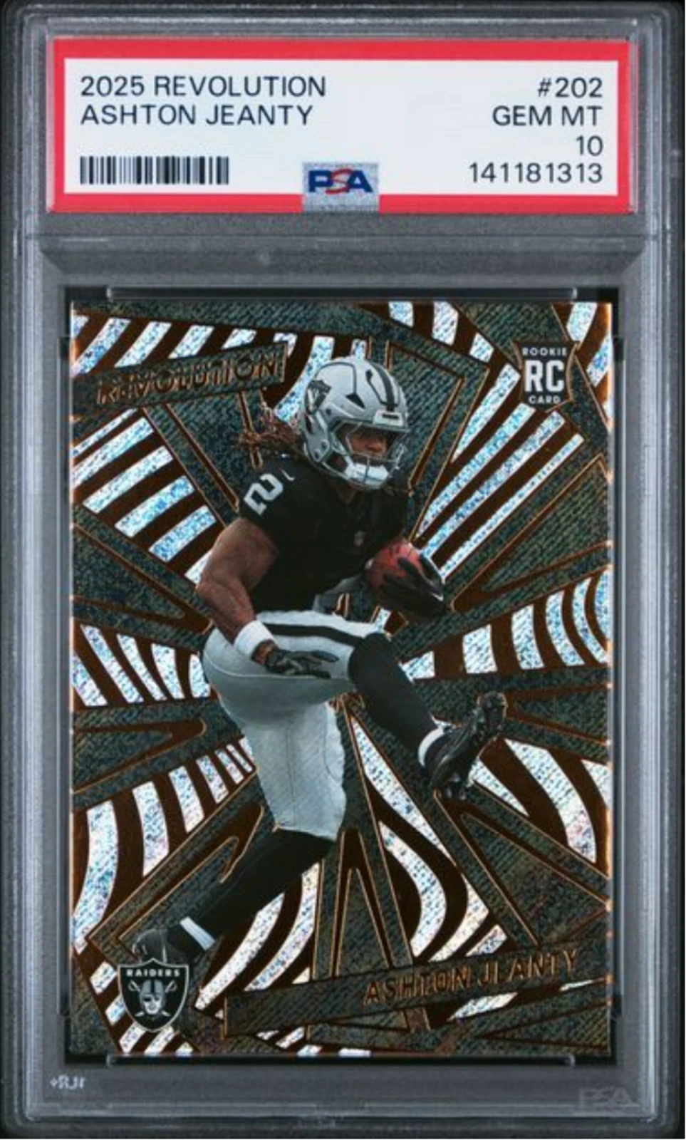 Graded 2025 Panini Revolution Ashton Jeanty #202 Rookie RC Card PSA 10 Gem Mint