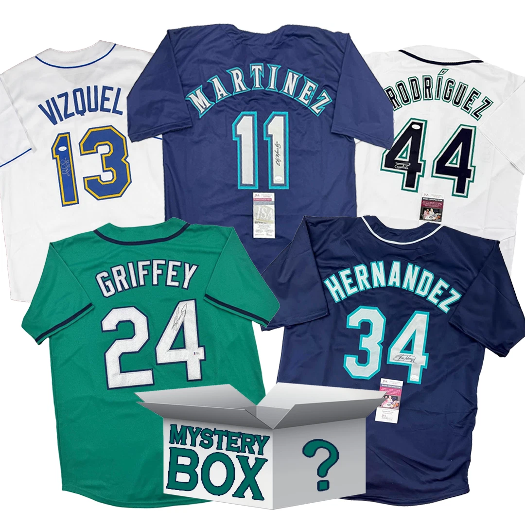 Autographed/Signed Seattle Baseball Jersey Mystery Box with PSA JSA Beckett COA