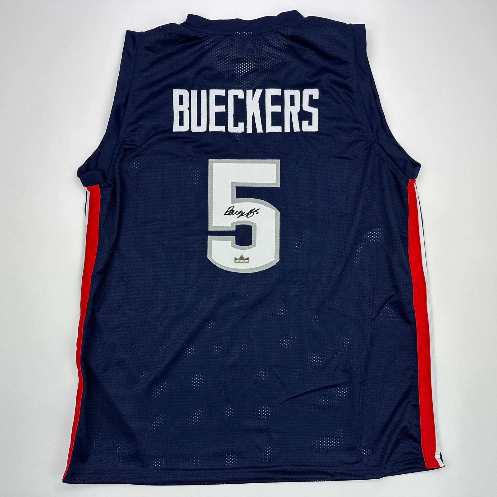 Facsimile Autographed Paige Bueckers UConn Blue Reprint Jersey Size Men's XL