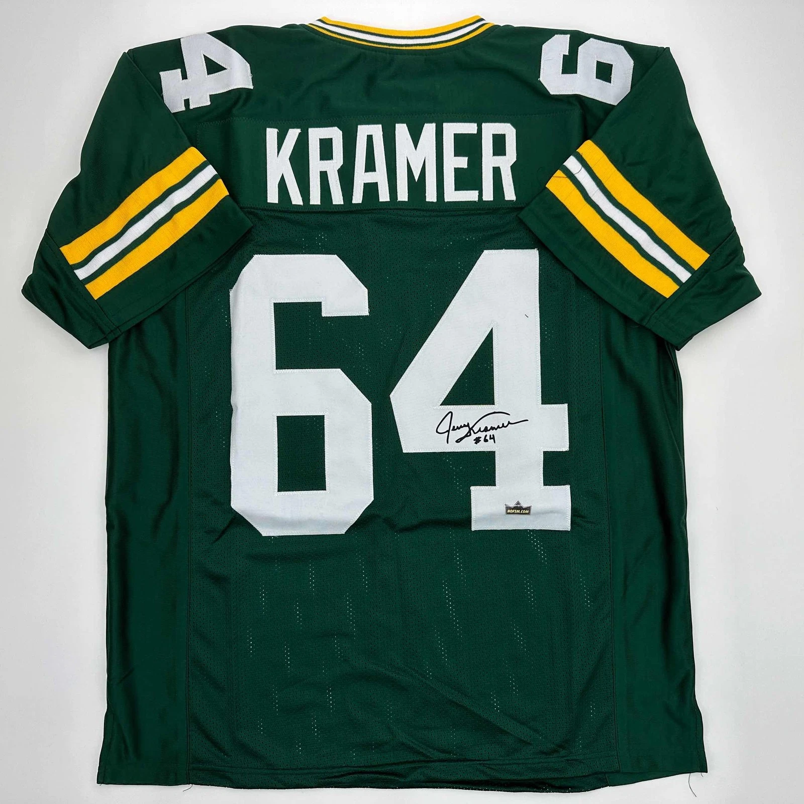 Facsimile Autographed Jerry Kramer Green Bay Green Reprint Jersey Size Men's XL