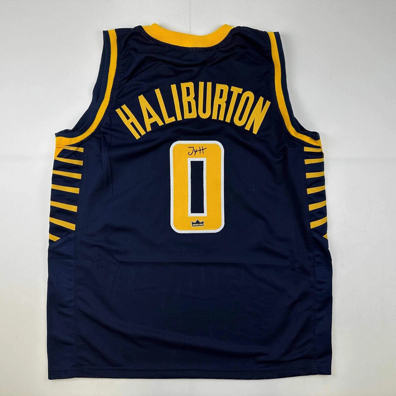 Facsimile Autographed Tyrese Haliburton Indiana Blue Reprint Jersey Size Mens XL