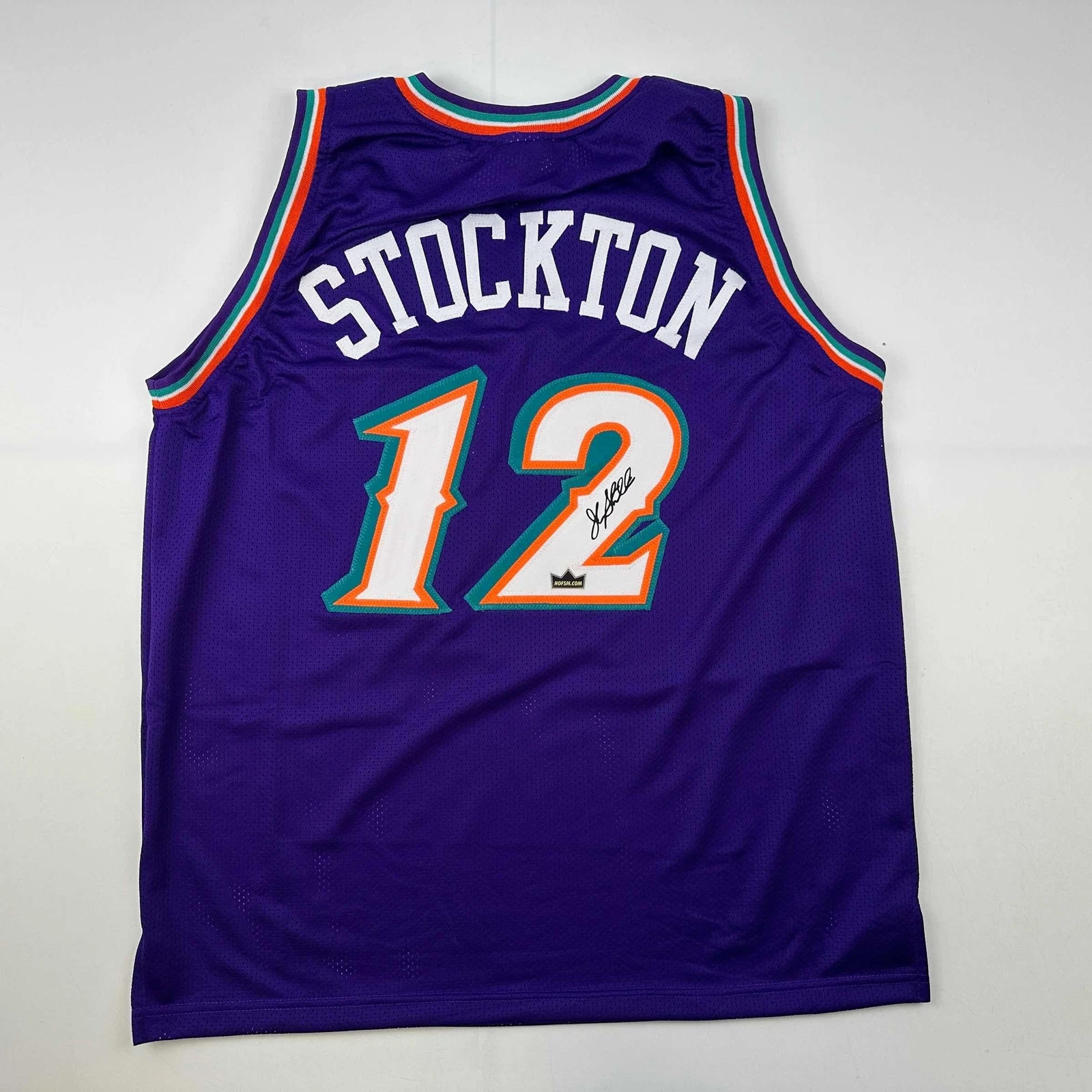 Facsimile Autographed John Stockton Utah Jazz Reprint Auto Jersey Size Men's XL