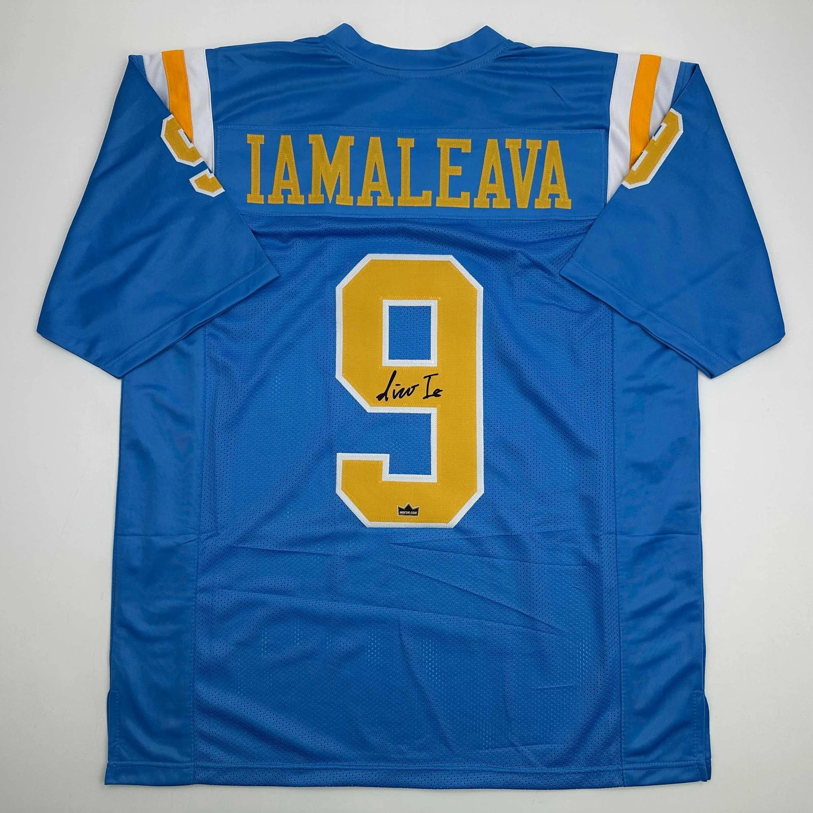 Facsimile Autographed Nico Iamaleava UCLA Blue Reprint Jersey Size Men's XL