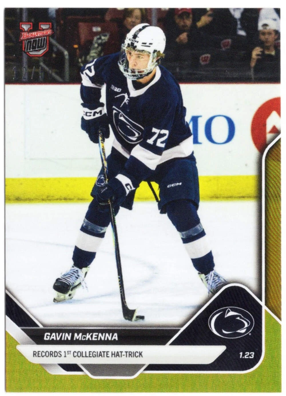 2025 Bowman U Now Gavin McKenna #3 Gold Foil /50 Rookie RC Hockey Card