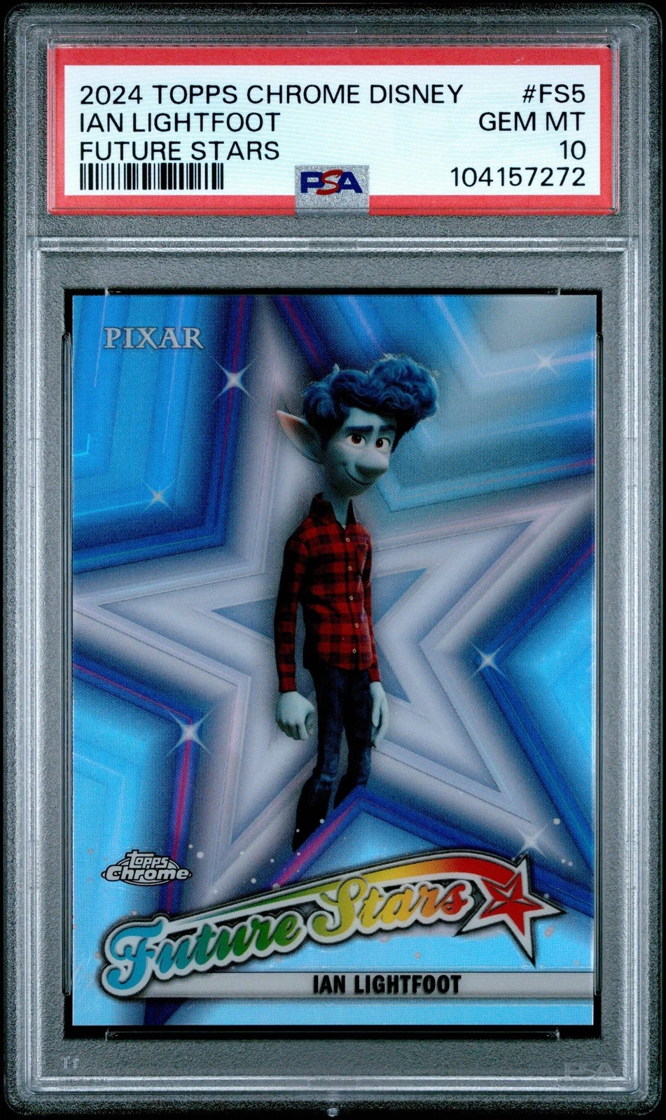 Graded 2024 Topps Chrome Disney Ian Lightfoot #FS5 Future Stars Card PSA 10