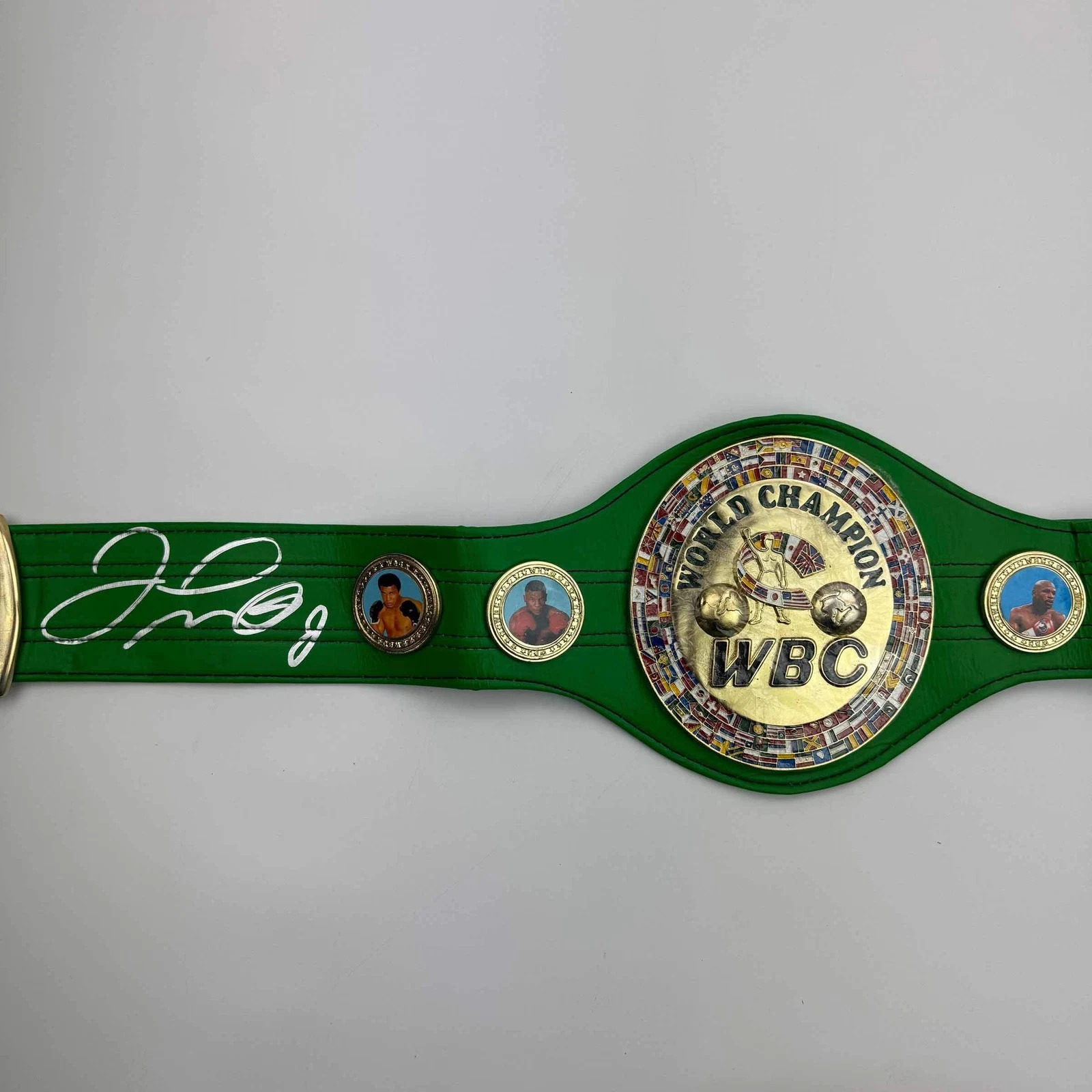 Autographed/Signed Floyd Mayweather Jr. WBC Replica Championship Belt JSA COA