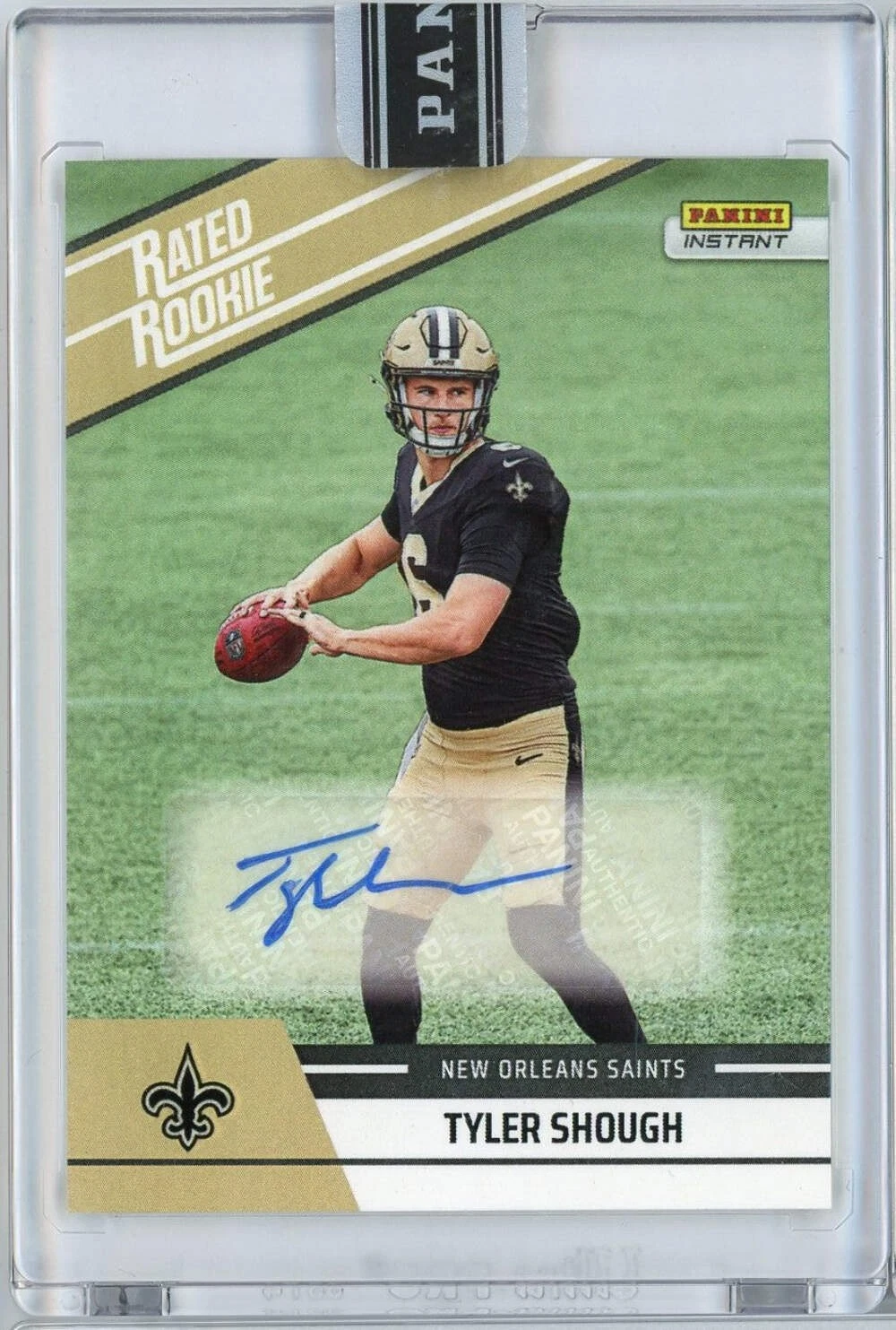 2025 Panini Instant NFL Tyler Shough #30 Rated Rookie Retro Auto /99 RC Card