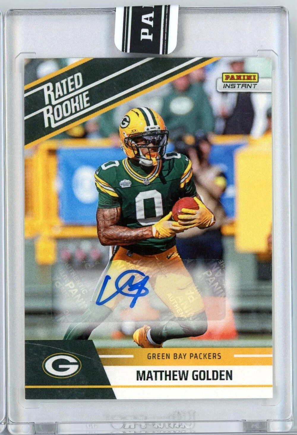 2025 Panini Instant NFL Matthew Golden #15 Rated Retro Rookie Auto /99 RC Card