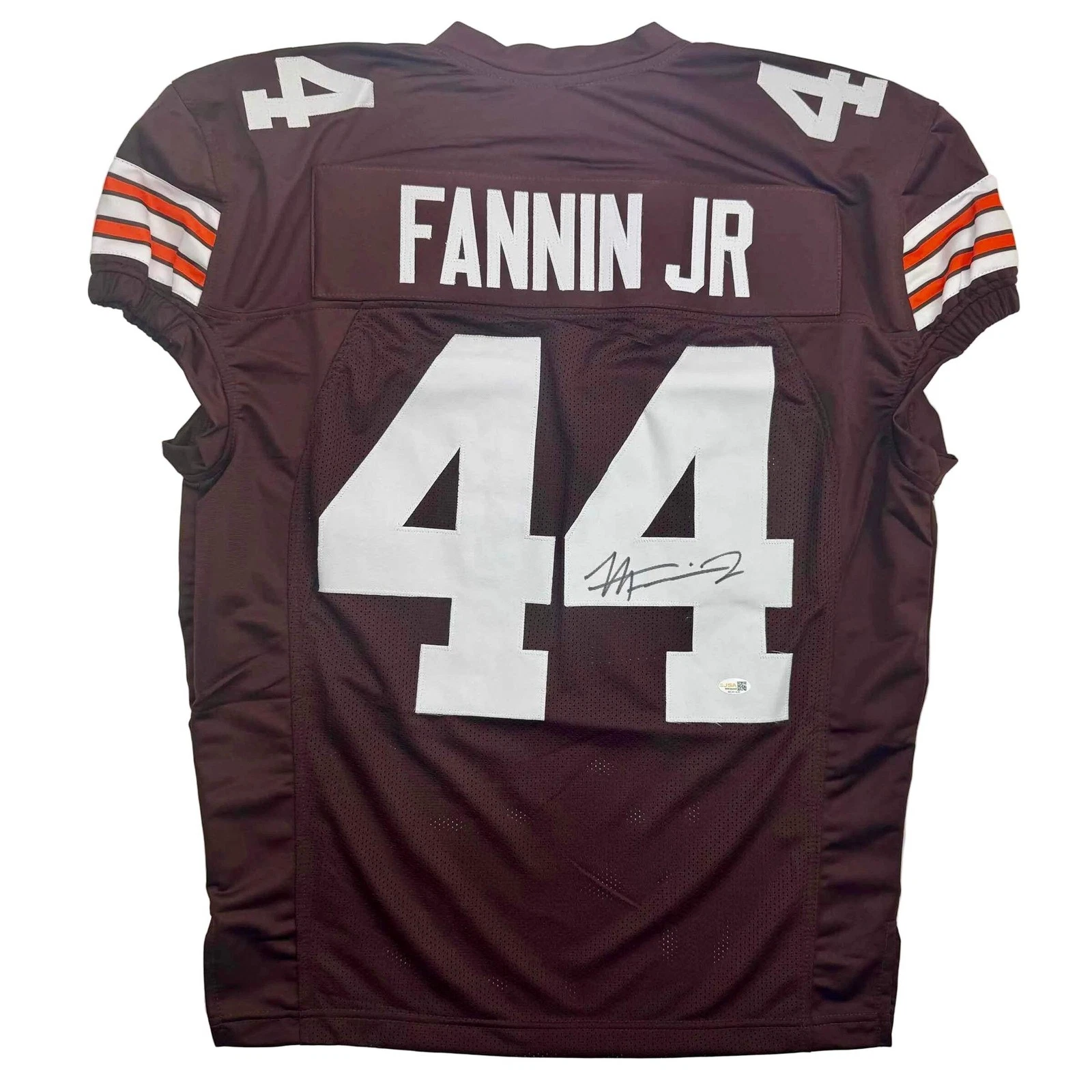 Autographed/Signed Harold Fannin Jr. Cleveland Football Brown Jersey JSA COA