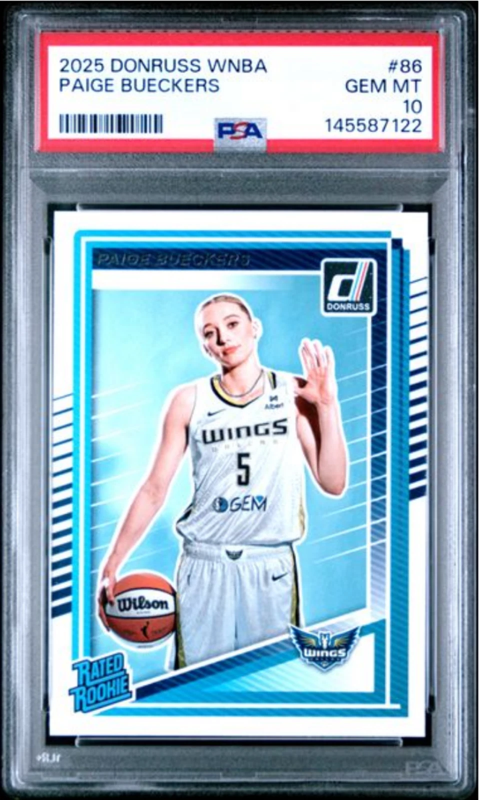 Graded 2025 Panini Dornuss Paige Bueckers #86 Rookie RC Basketball Card PSA 10