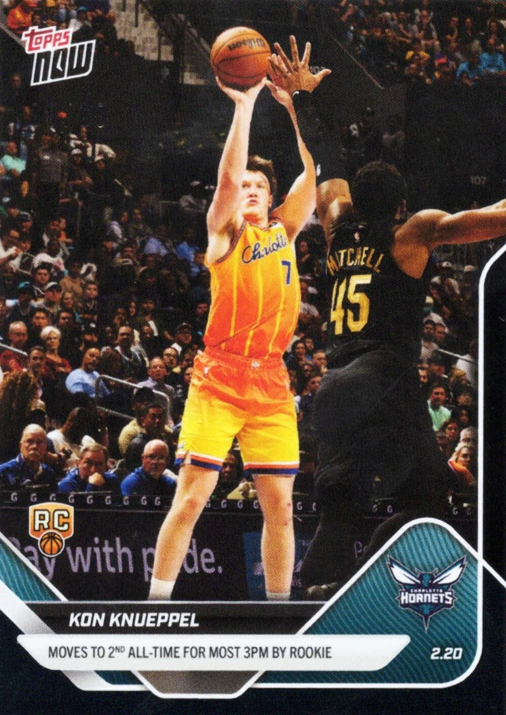 2025 Topps Now Kon Knueppel #179 Black Foil /10 Rookie RC Basketball Card