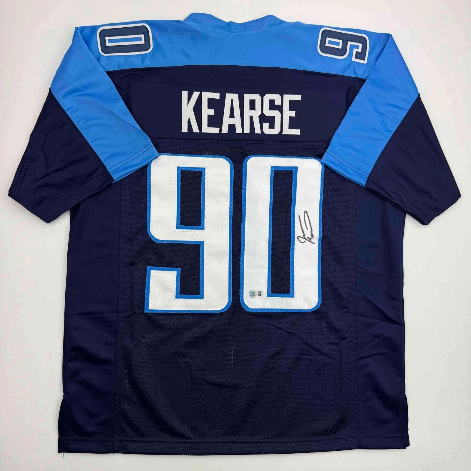 Autographed/Signed JEVON KEARSE Tennessee Dark Blue Football Jersey JSA COA Auto