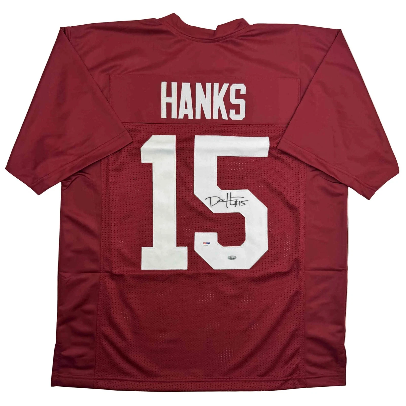 Autographed/Signed Darius Hanks Alabama Red College Football Jersey PSA COA