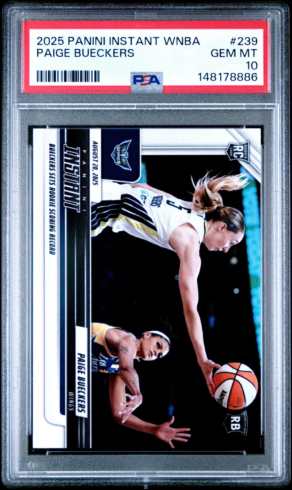 Graded 2025 Panini Instant Paige Bueckers #239 Rookie RC Card PSA 10 Gem Mint