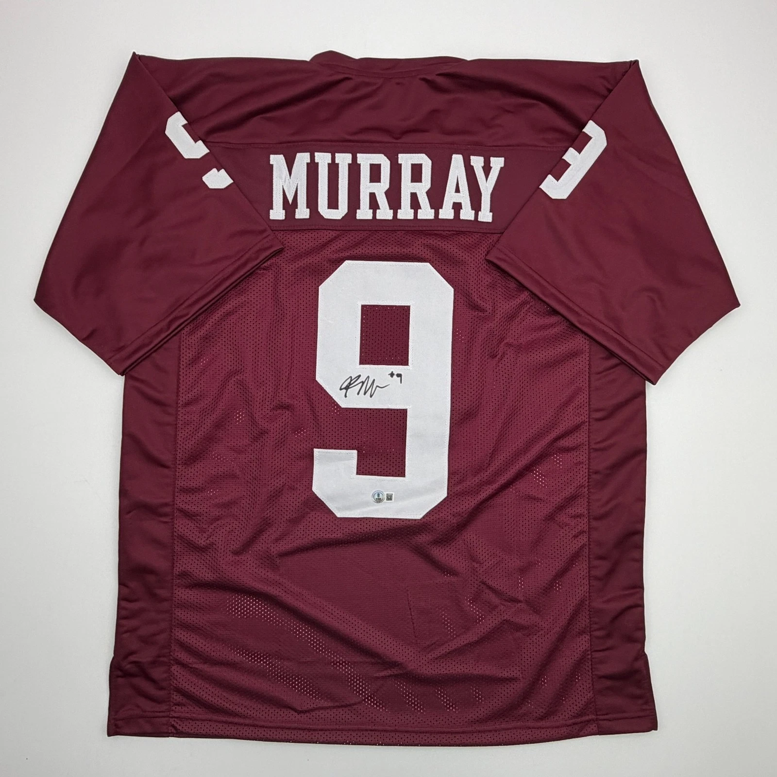 Autographed/Signed Kenneth Murray Jr. Oklahoma Maroon College Jersey Beckett COA