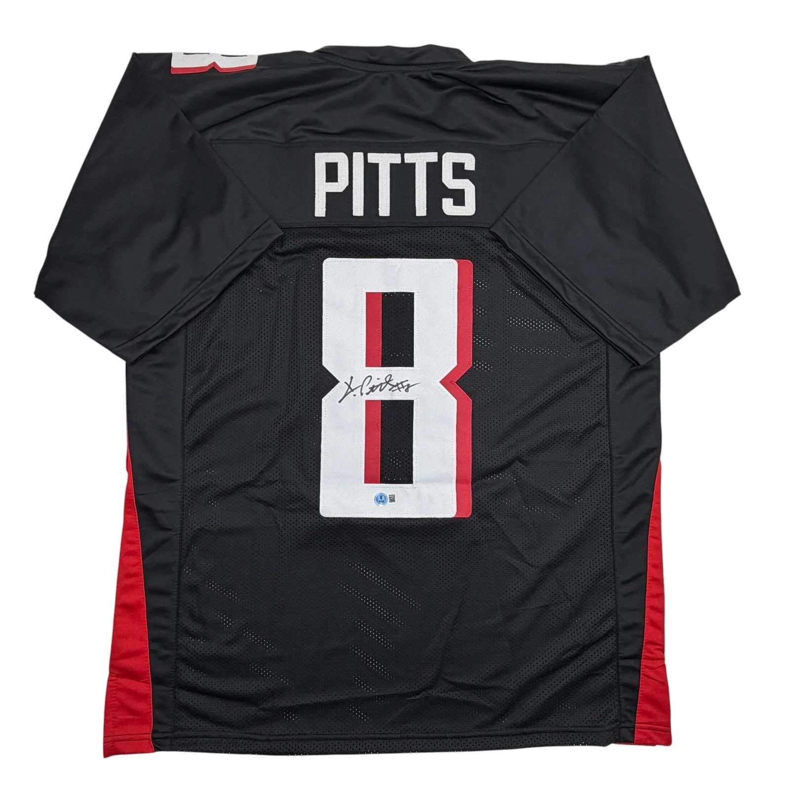 Autographed/Signed Kyle Pitts Atlanta Black Football Jersey Beckett BAS COA
