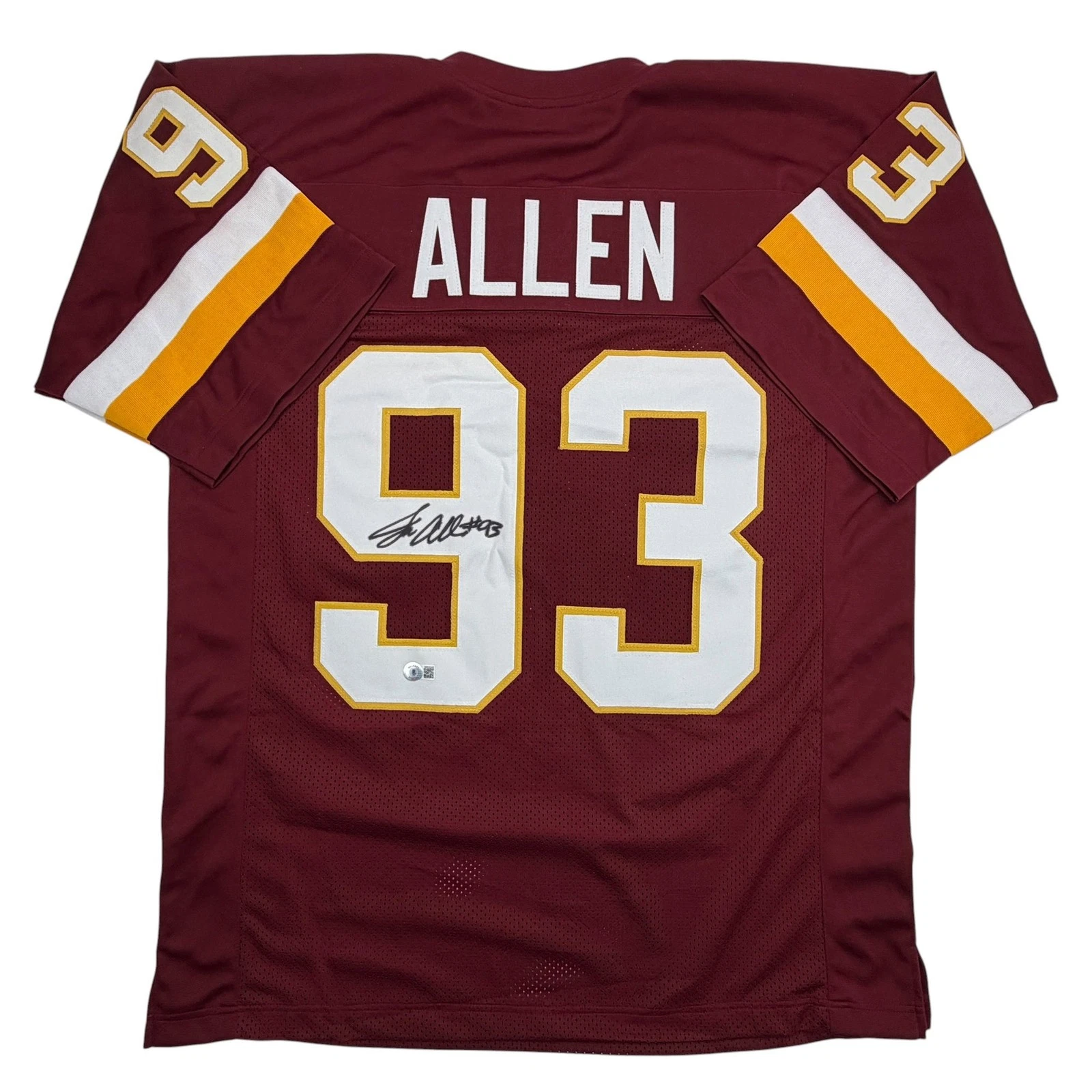 Autographed/Signed Jonathan Allen Washington Maroon Football Jersey JSA COA
