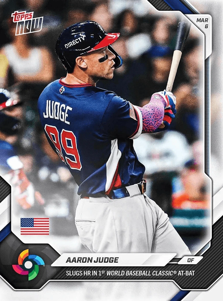 2026 Topps Now World Baseball Classic Aaron Judge #WB8 Baseball Card