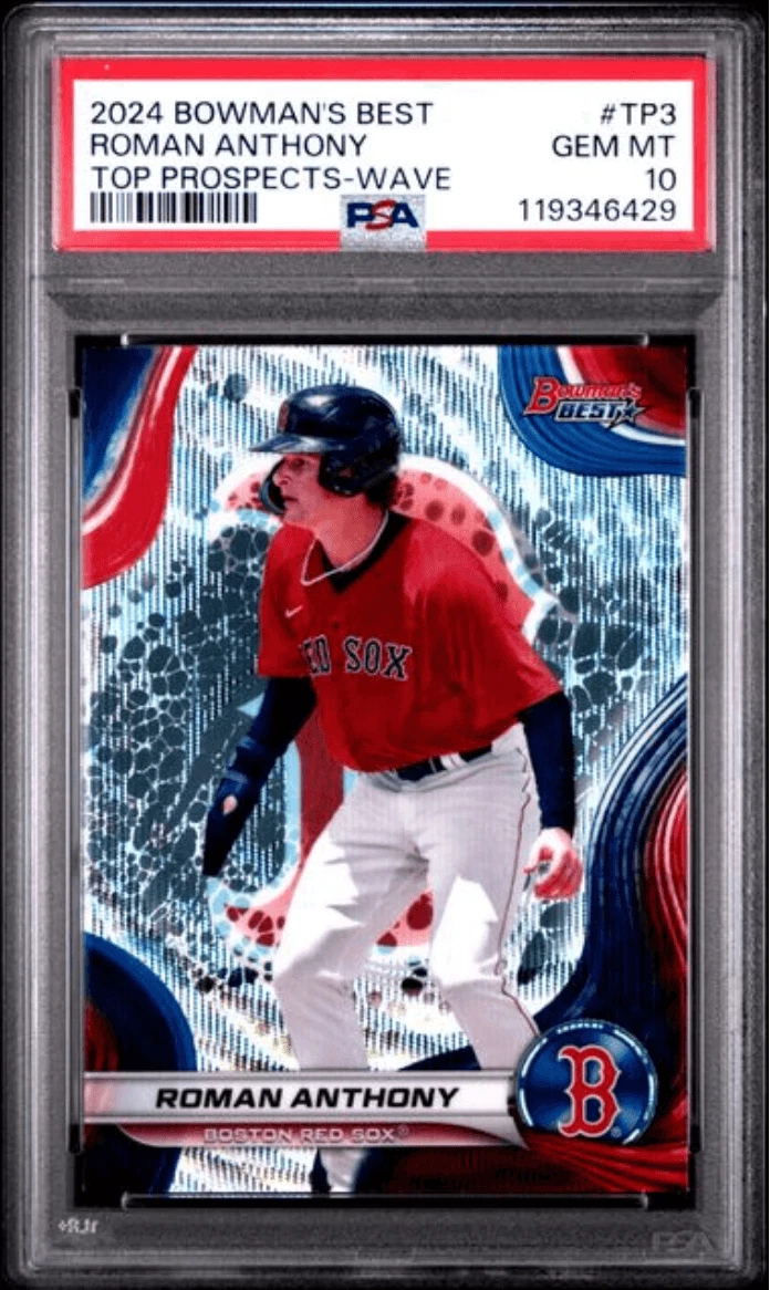 Graded 2024 Topps Bowmans Best Roman Anthony #TP3 Wave RC Baseball Card PSA 10