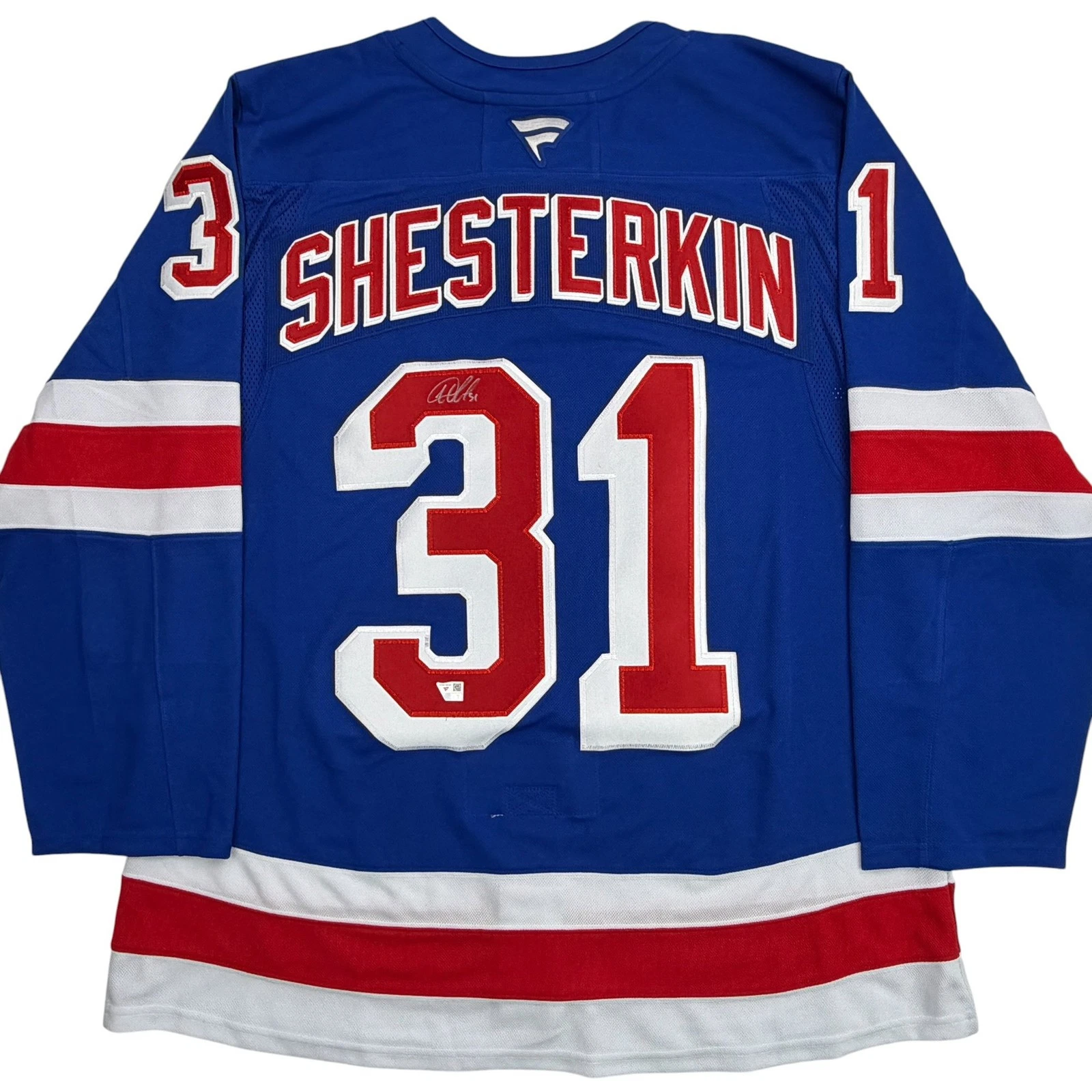 Autographed/Signed Igor Shesterkin NY Rangers Blue Authentic Jersey Fanatics COA
