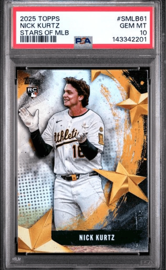 Graded 2025 Topps Nick Kurtz #SMLB61 Stars of MLB Rookie RC Baseball Card PSA 10