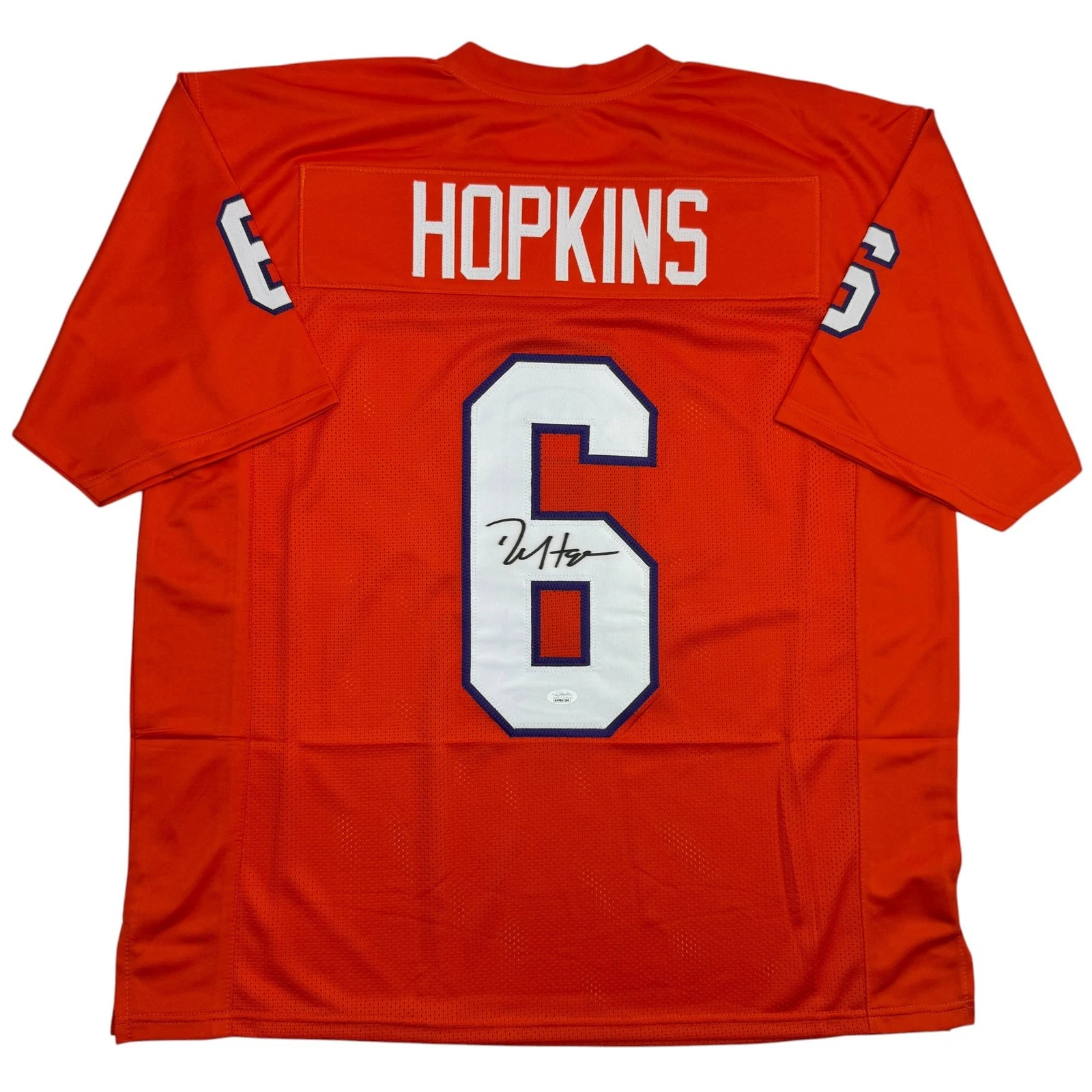 Autographed/Signed DeAndre Hopkins Clemson Orange Football Jersey JSA COA
