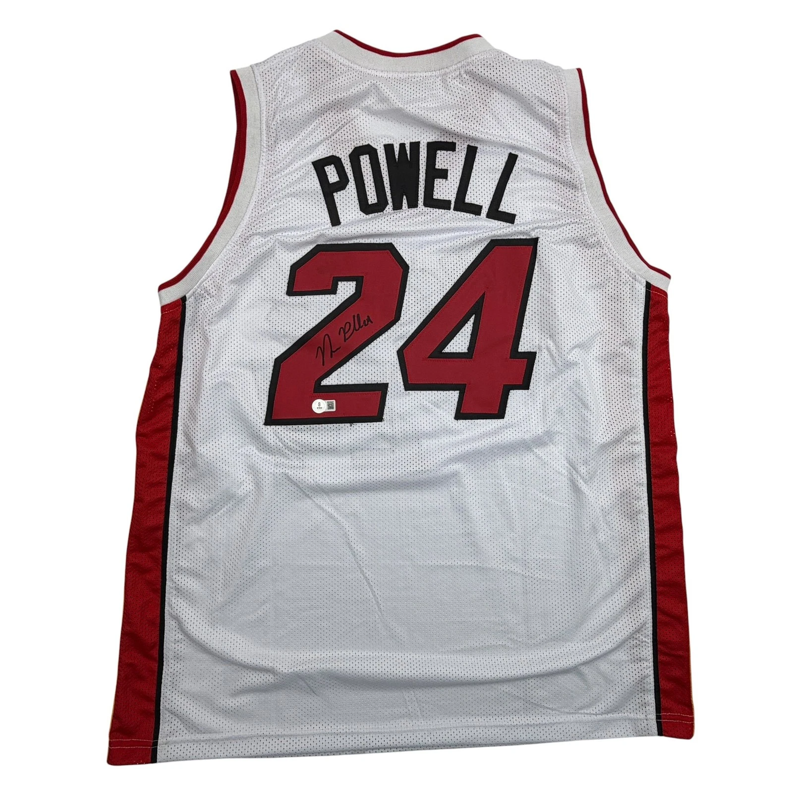 Autographed/Signed Norman Powell Miami White Basketball Jersey Beckett BAS COA