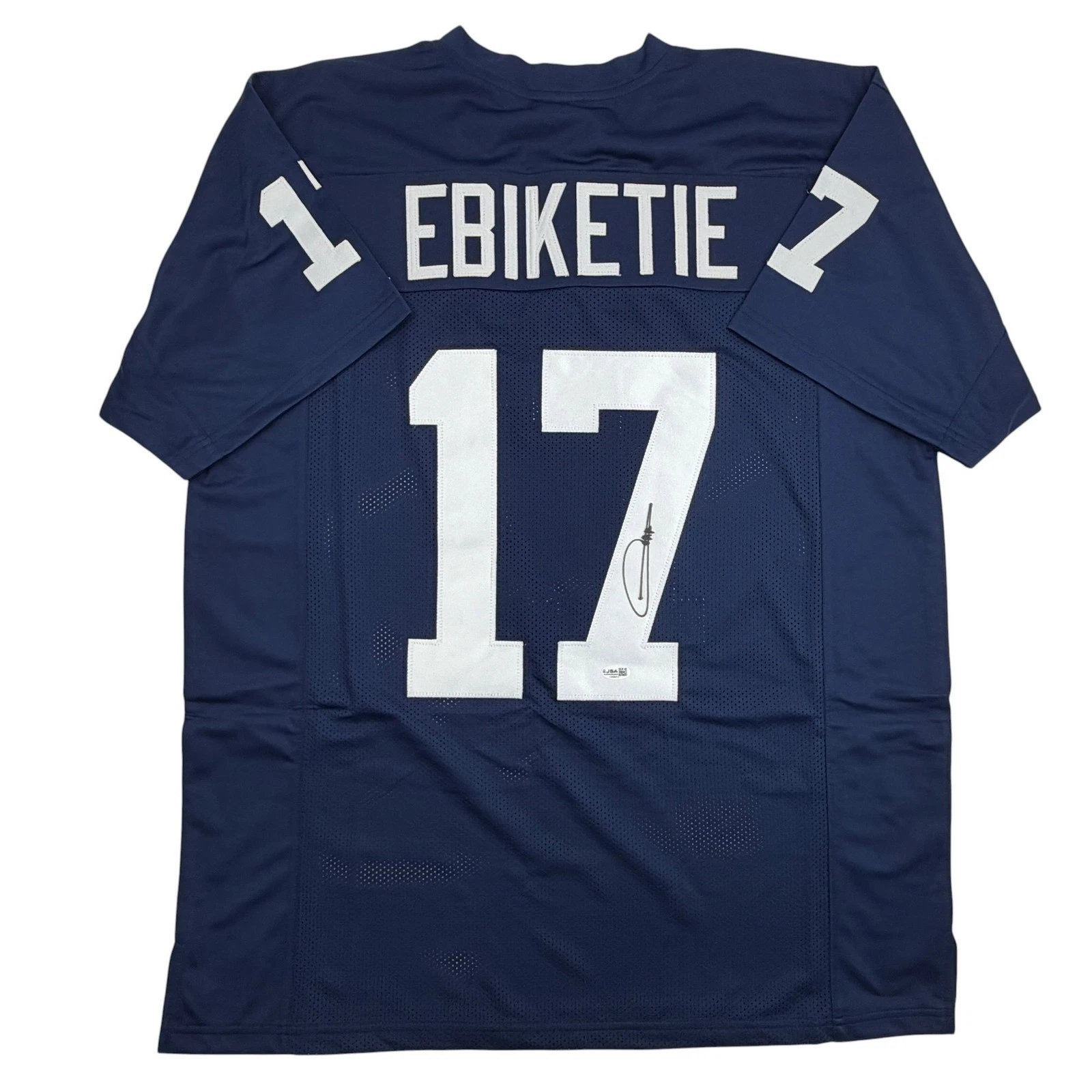 Autographed/Signed Arnold Ebiketie Penn State Blue College Jersey JSA COA