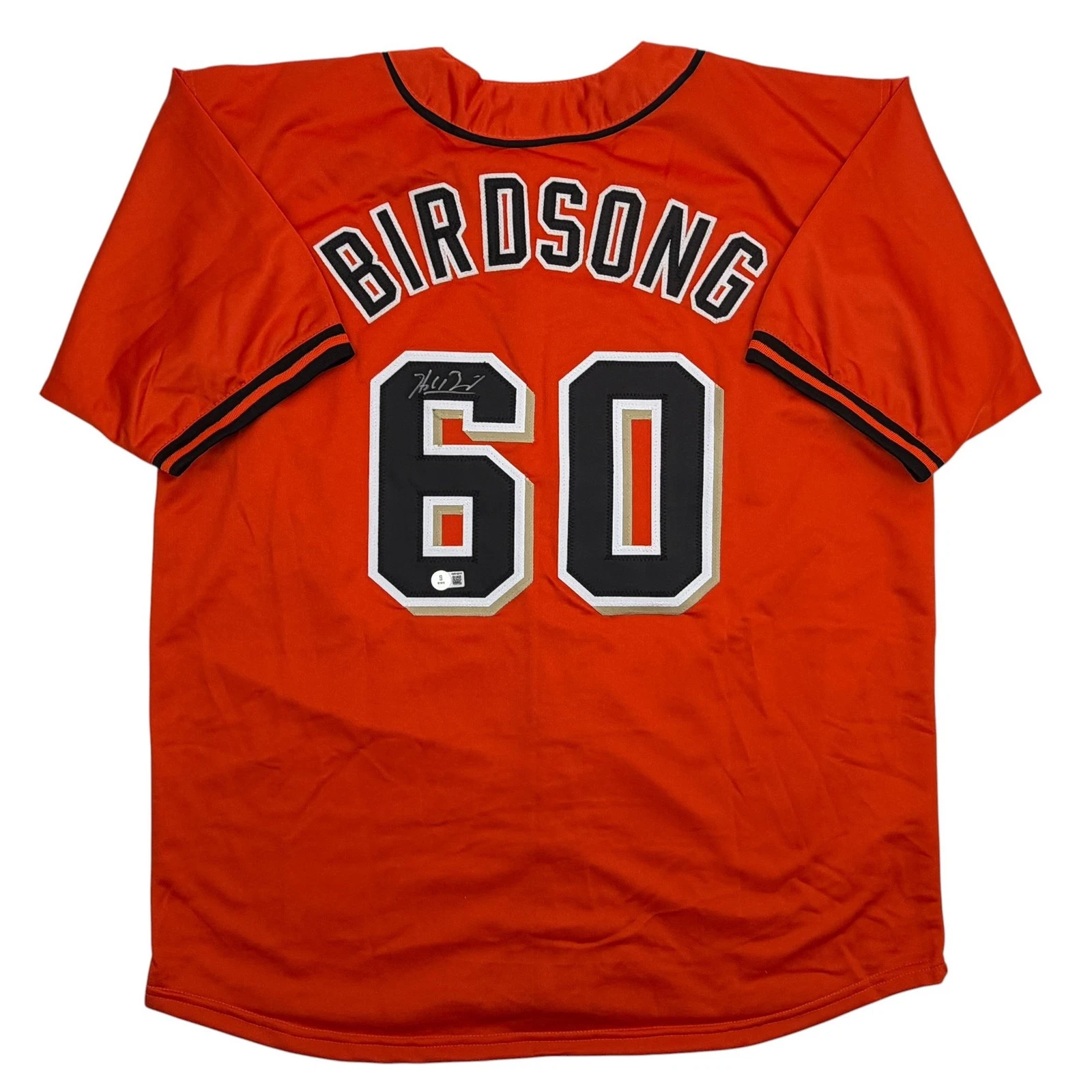 Autographed/Signed Hayden Birdsong San Francisco Orange Jersey Beckett BAS COA
