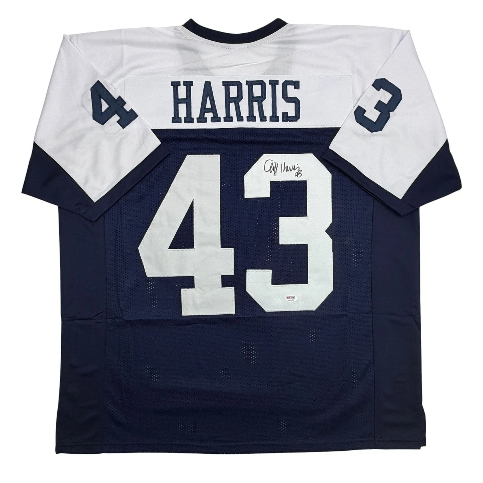 Autographed/Signed Cliff Harris Dallas Thanksgiving Football Jersey PSA/DNA COA