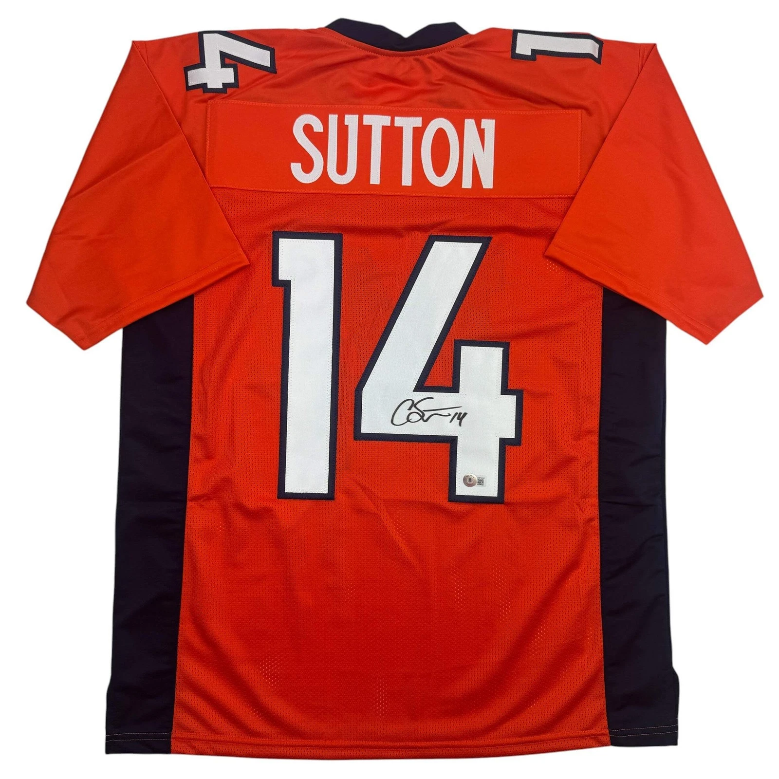 Autographed/Signed Courtland Sutton Denver Orange Football Jersey JSA COA