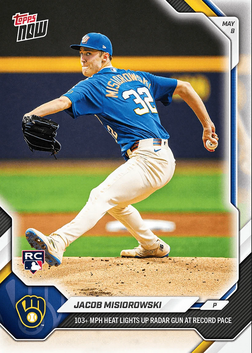 2026 Topps Now Jacob Misiorowski #178 Rookie RC Baseball Card