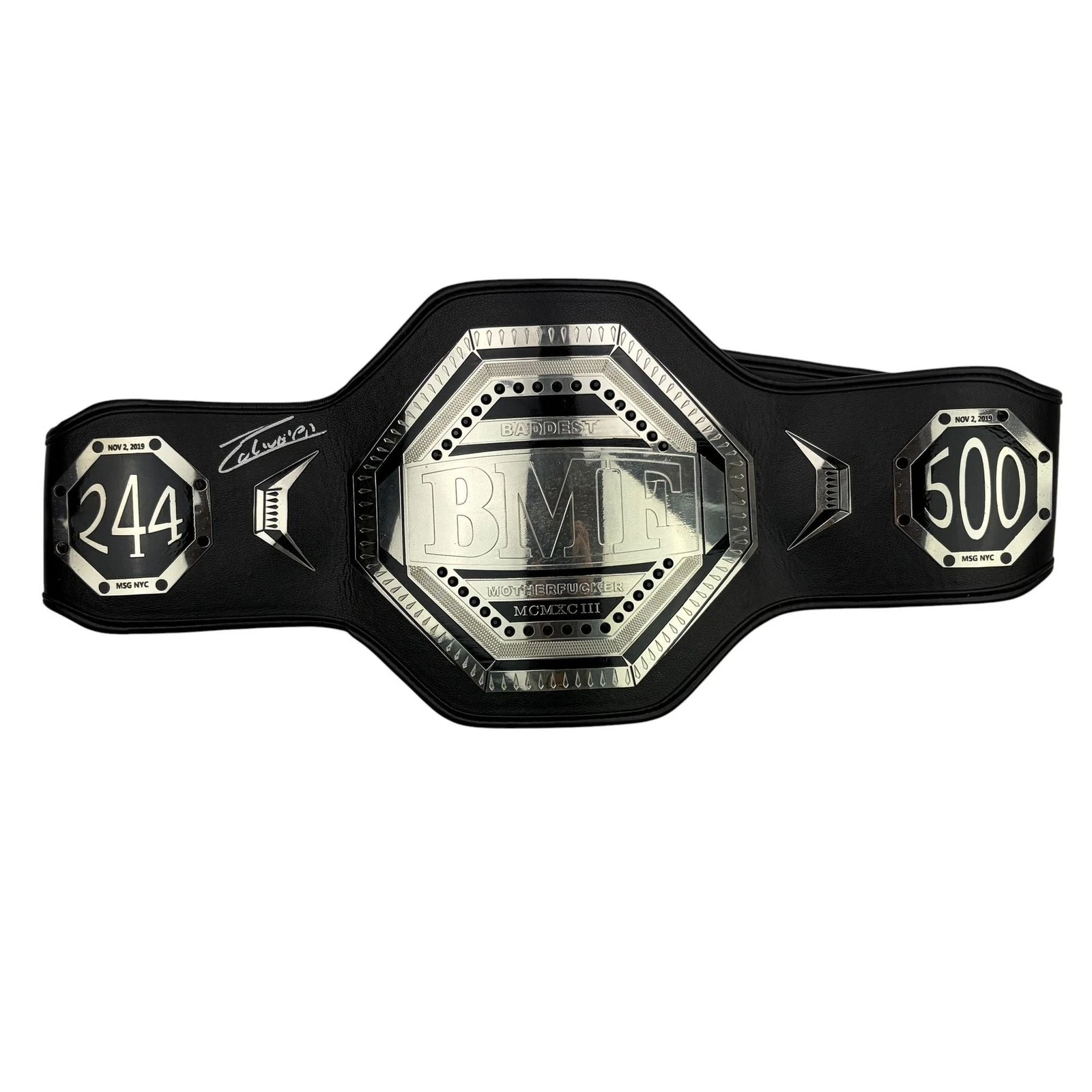 Autographed/Signed Charles Oliveira UFC Replica BMF Championship Belt PSA COA