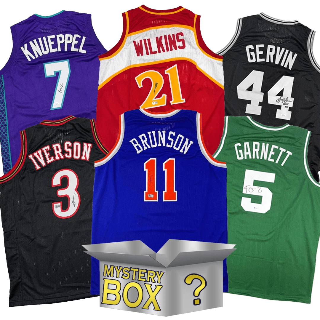 Autographed/Signed Basketball SILVER Series 1 Jersey Mystery Box w/ PSA JSA BAS