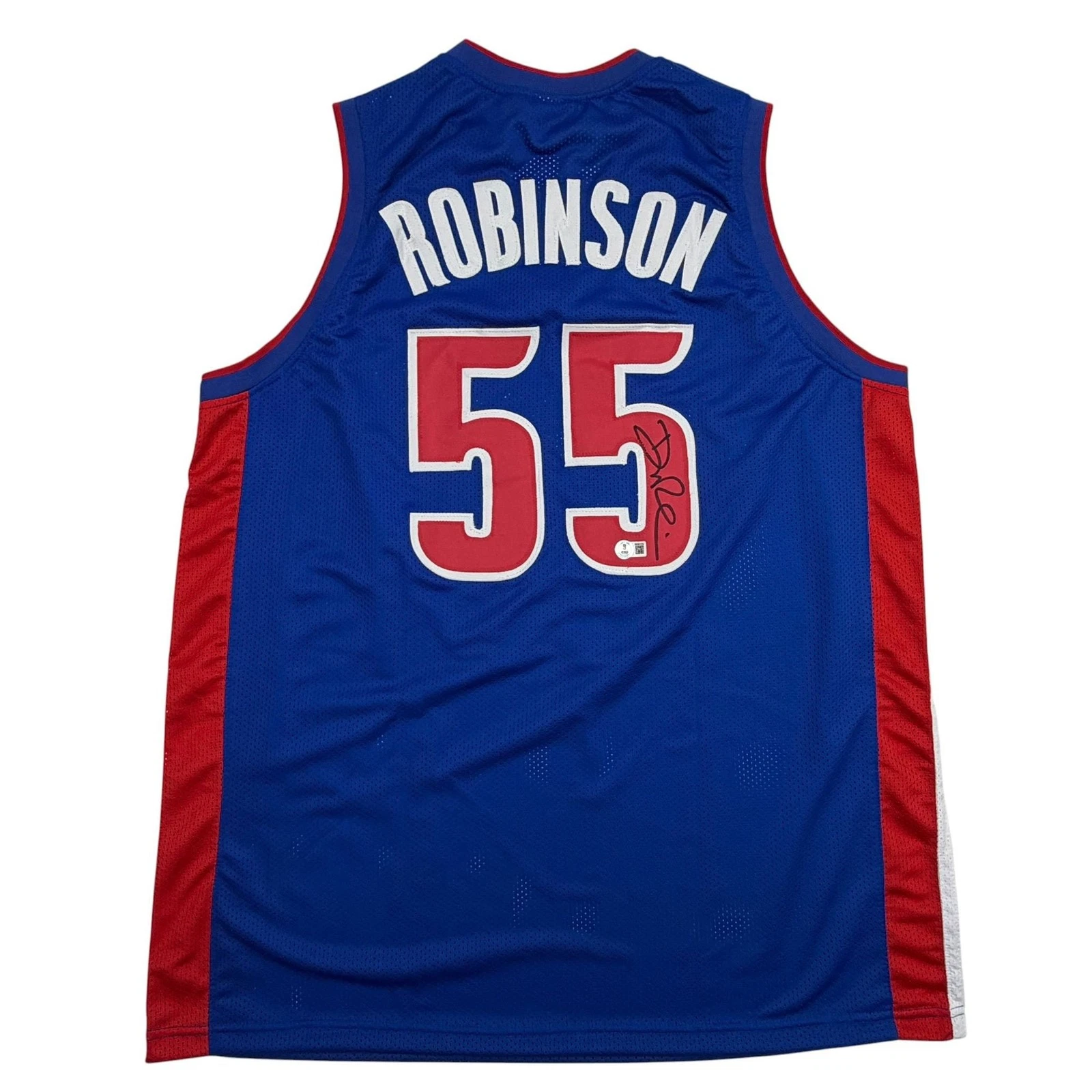 Autographed/Signed Duncan Robinson Detroit Blue Basketball Jersey Beckett COA