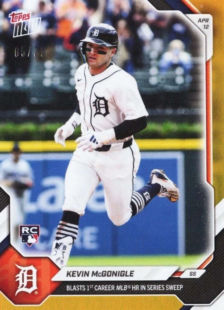 2026 Topps Now Kevin McGonigle #75 Orange Foil /25 Rookie RC Baseball Card