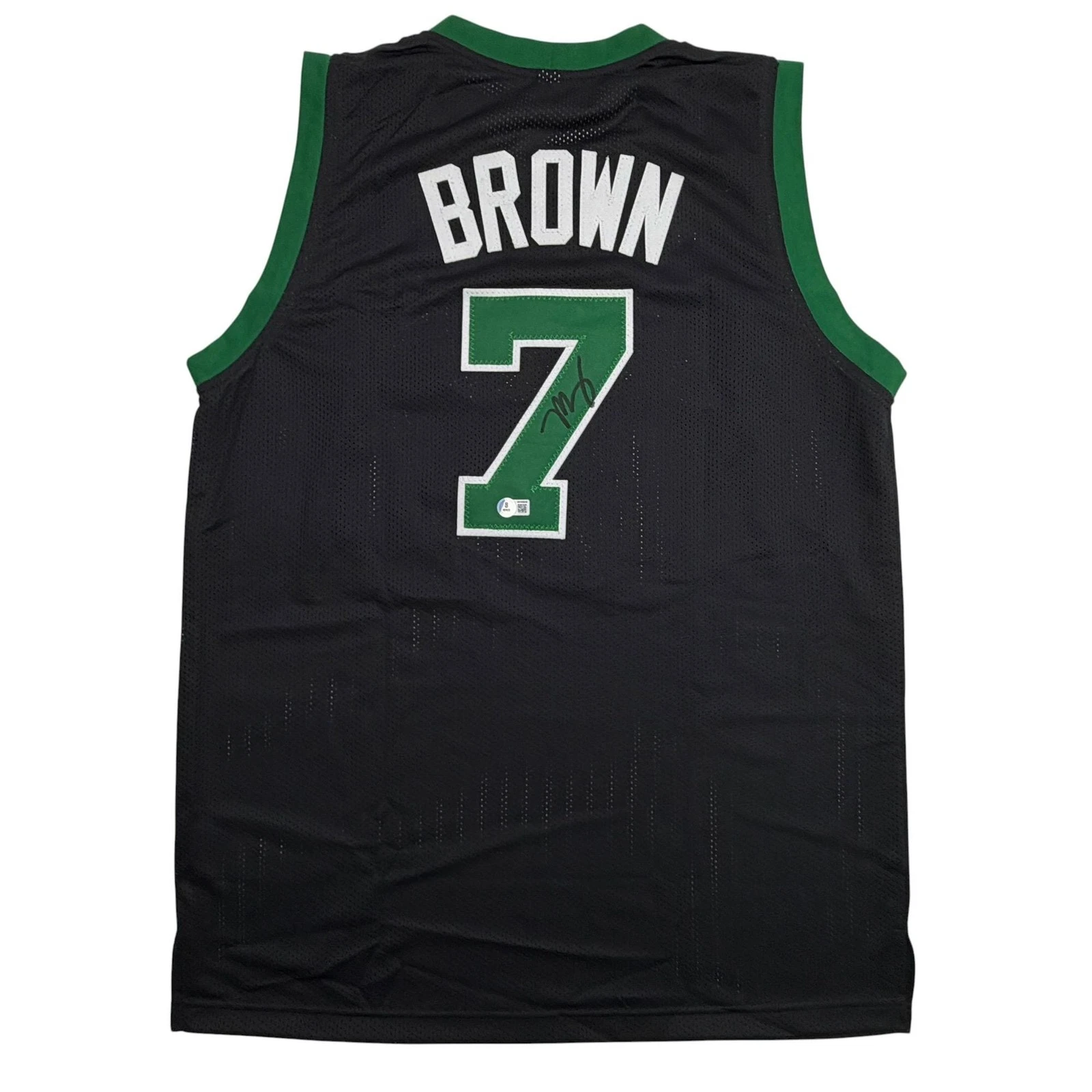Autographed/Signed Jaylen Brown Boston Black Basketball Jersey Beckett BAS COA