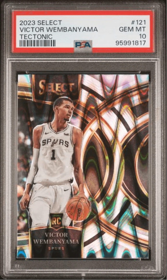 Graded 2023 Select Victor Wembanyama #121 Tectonic Rookie Basketball Card PSA 10