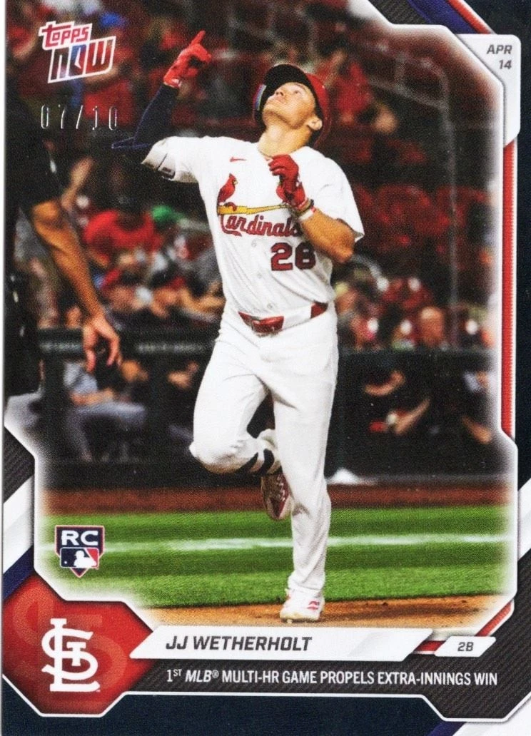2026 Topps Now JJ Wetherholt #86 Black Foil /10 Rookie RC Baseball Card