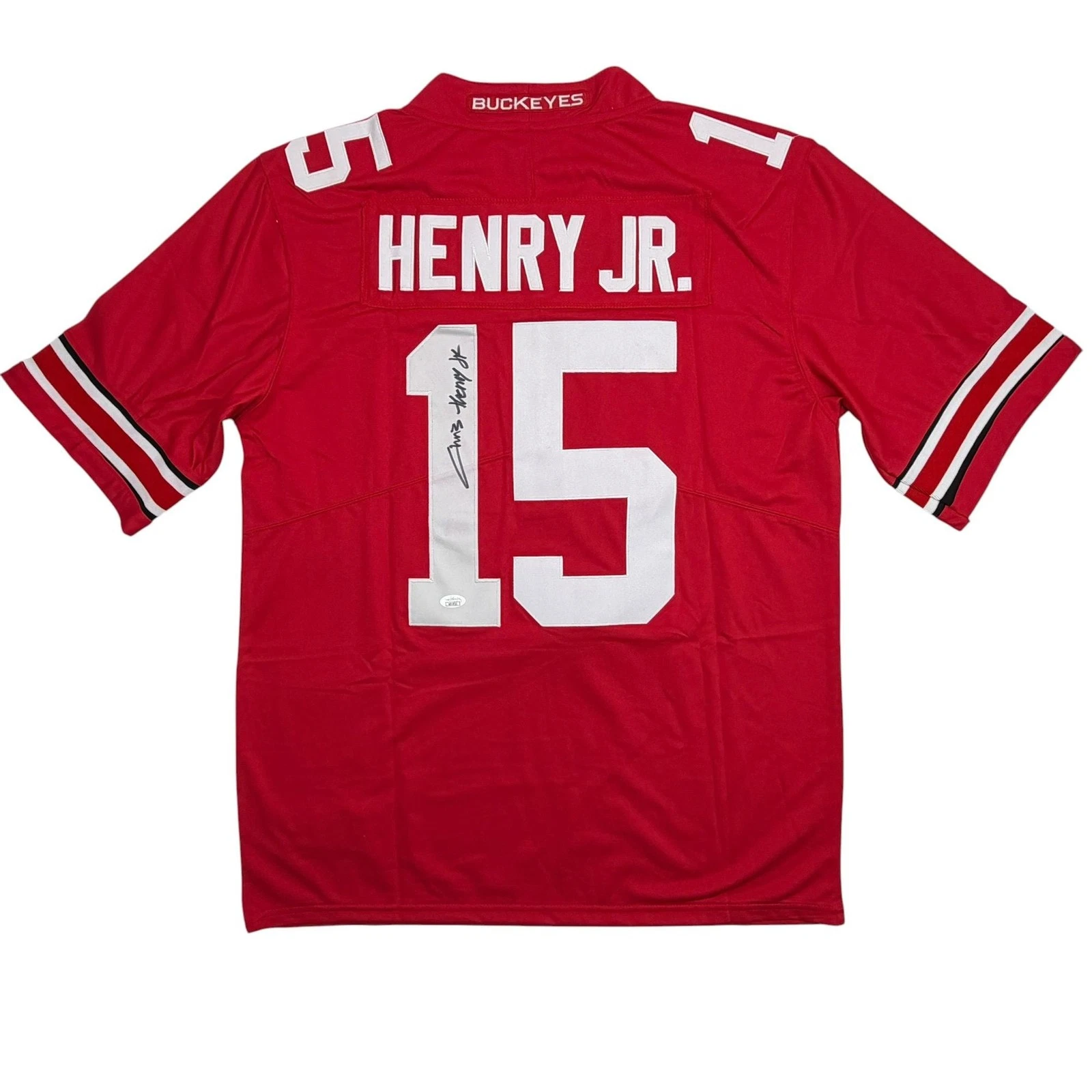 Autographed/Signed Chris Henry Jr Ohio State Red College Football Jersey JSA COA