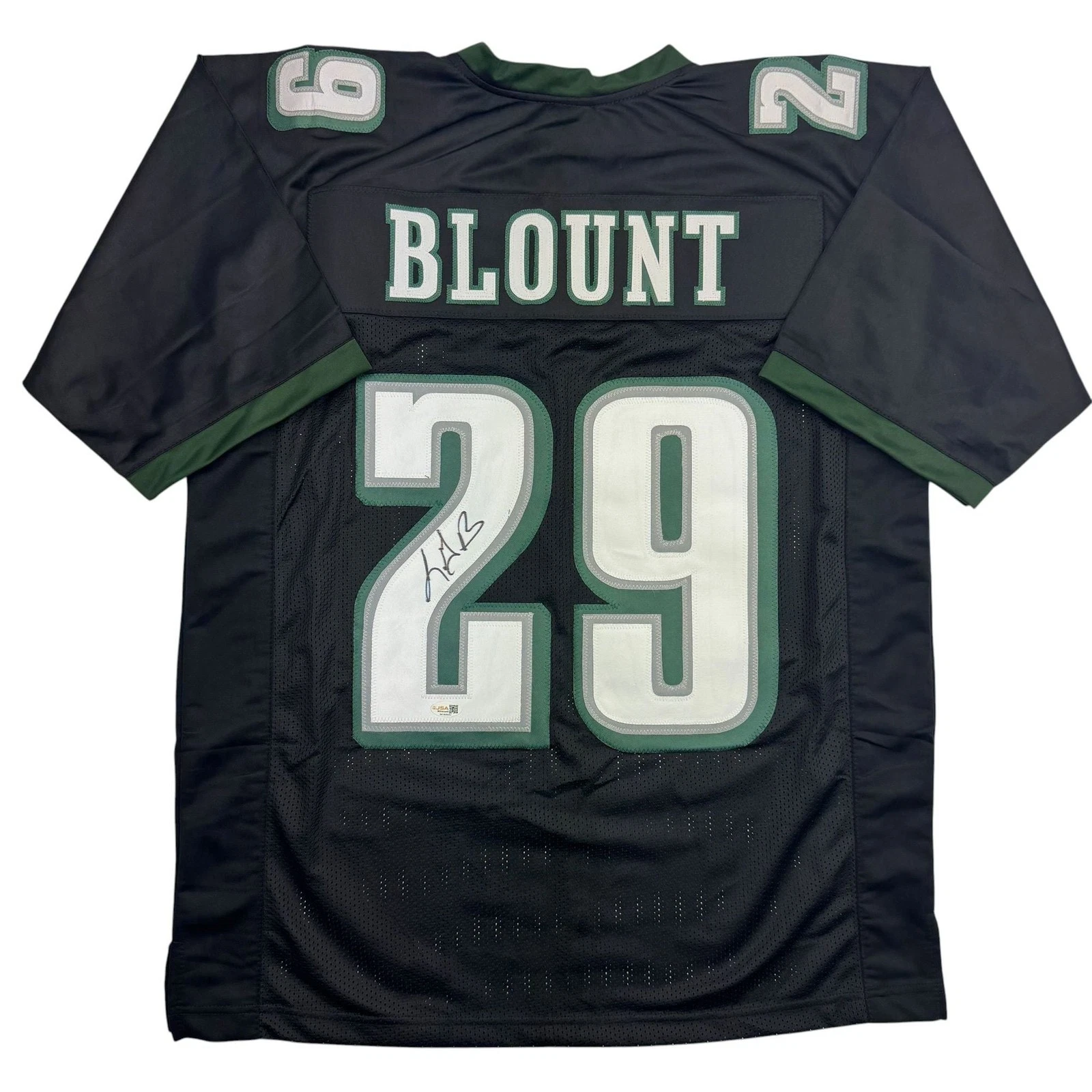 Autographed/Signed LeGarrette Blount Philadelphia Black Football Jersey JSA COA