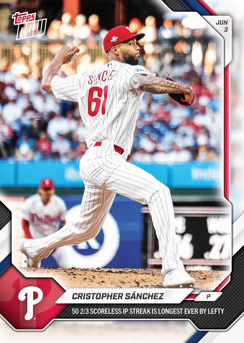 2026 Topps Now Cristopher Sanchez #283 Philadelphia Phillies Baseball Card