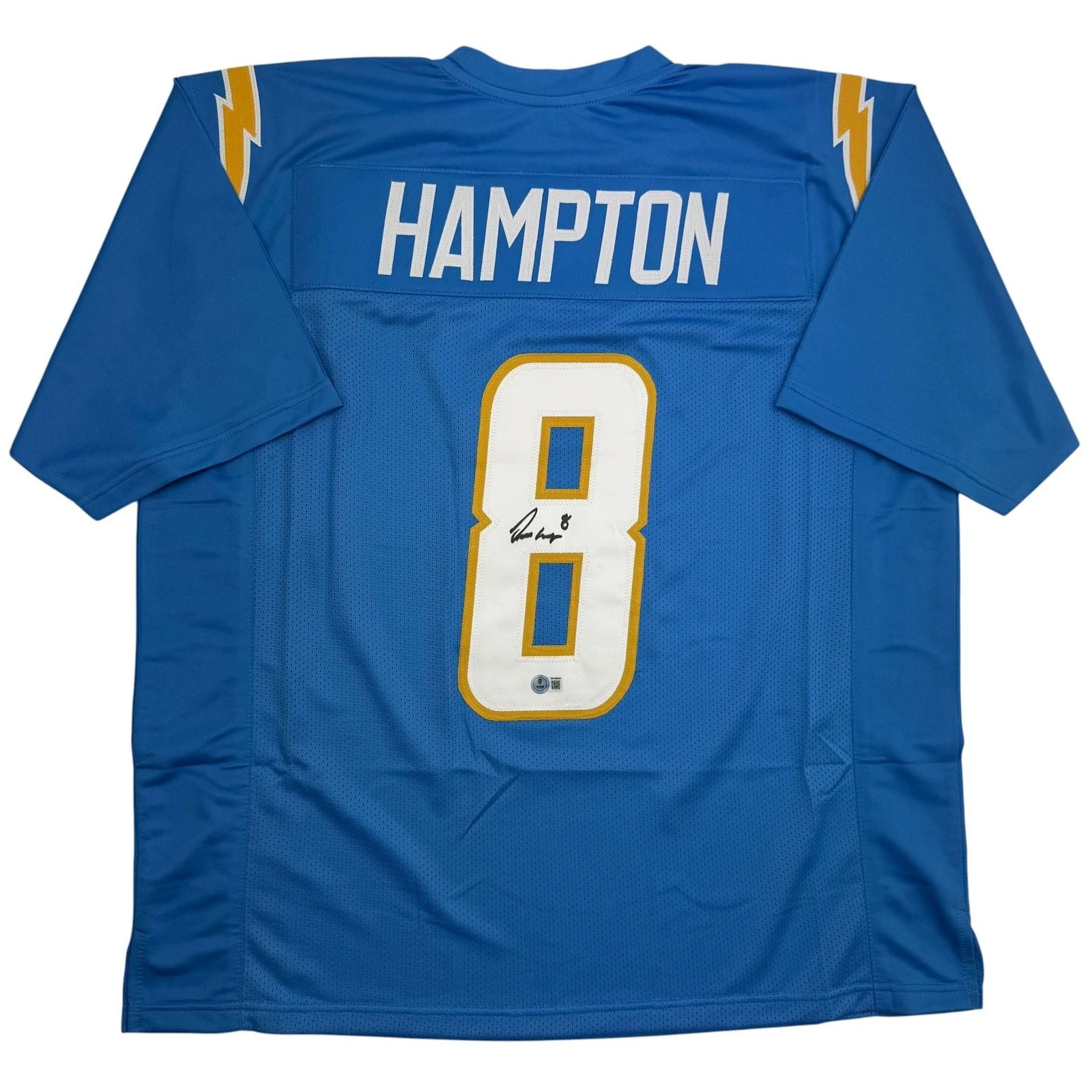 Autographed/Signed Omarion Hampton Los Angeles Powder Blue Jersey Beckett COA