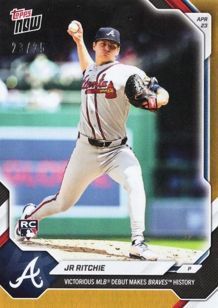 2026 Topps Now JR Ritchie #113 Orange Foil /25 Rookie RC Baseball Card