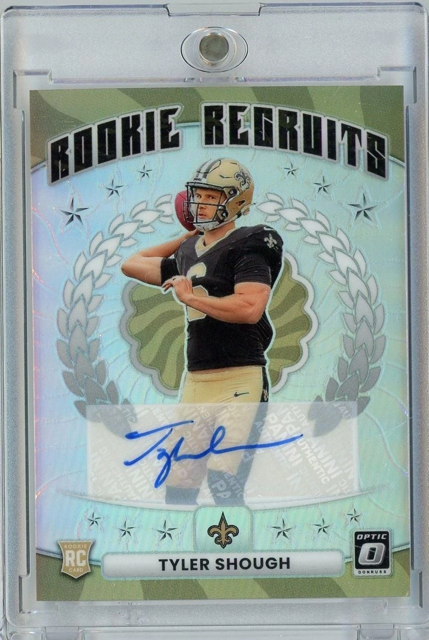 2025 Panini Donruss Optic Tyler Shough 14 /199 Rookie Recruits Refractor Auto RC