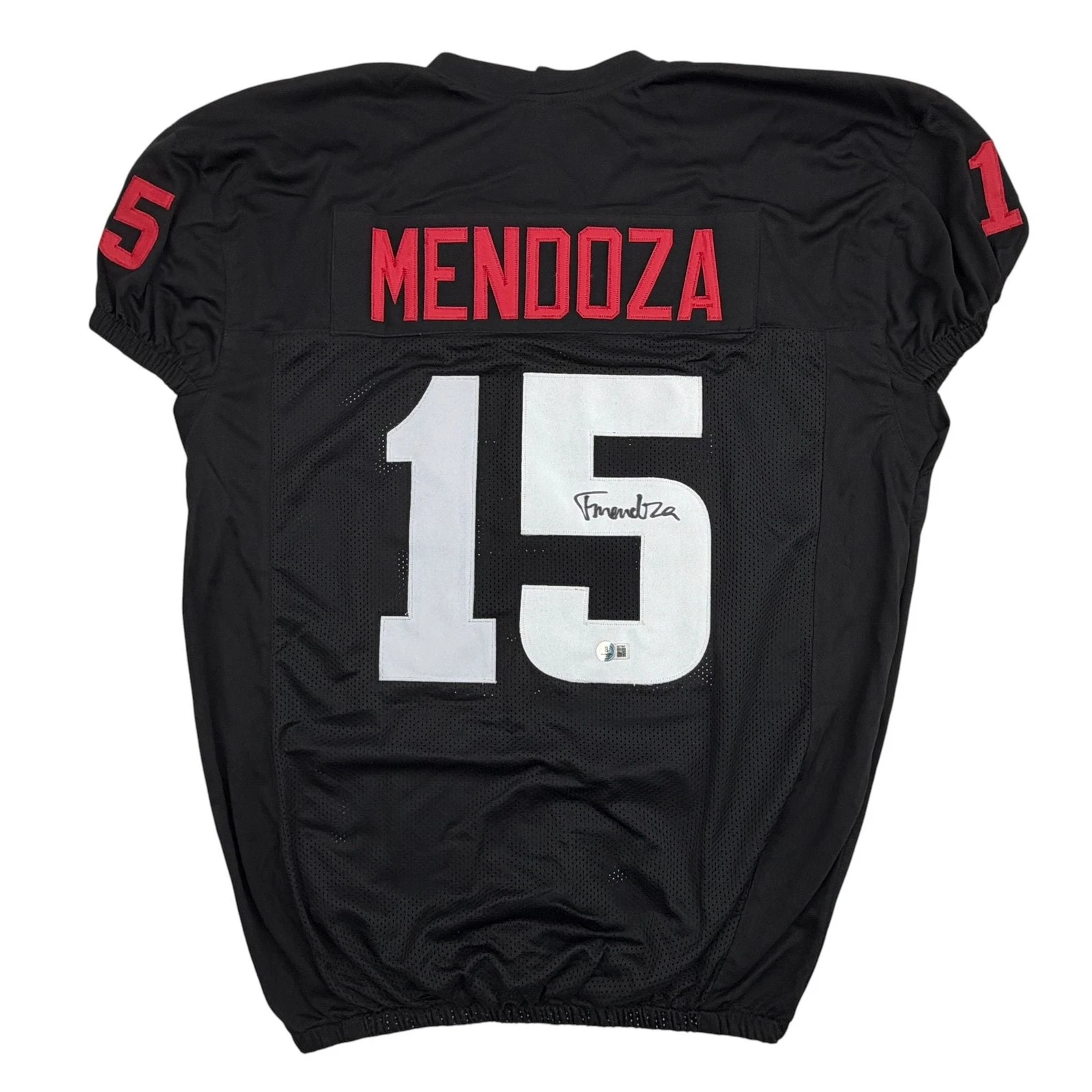 Autographed/Signed Fernando Mendoza Indiana Black College Jersey Beckett BAS COA