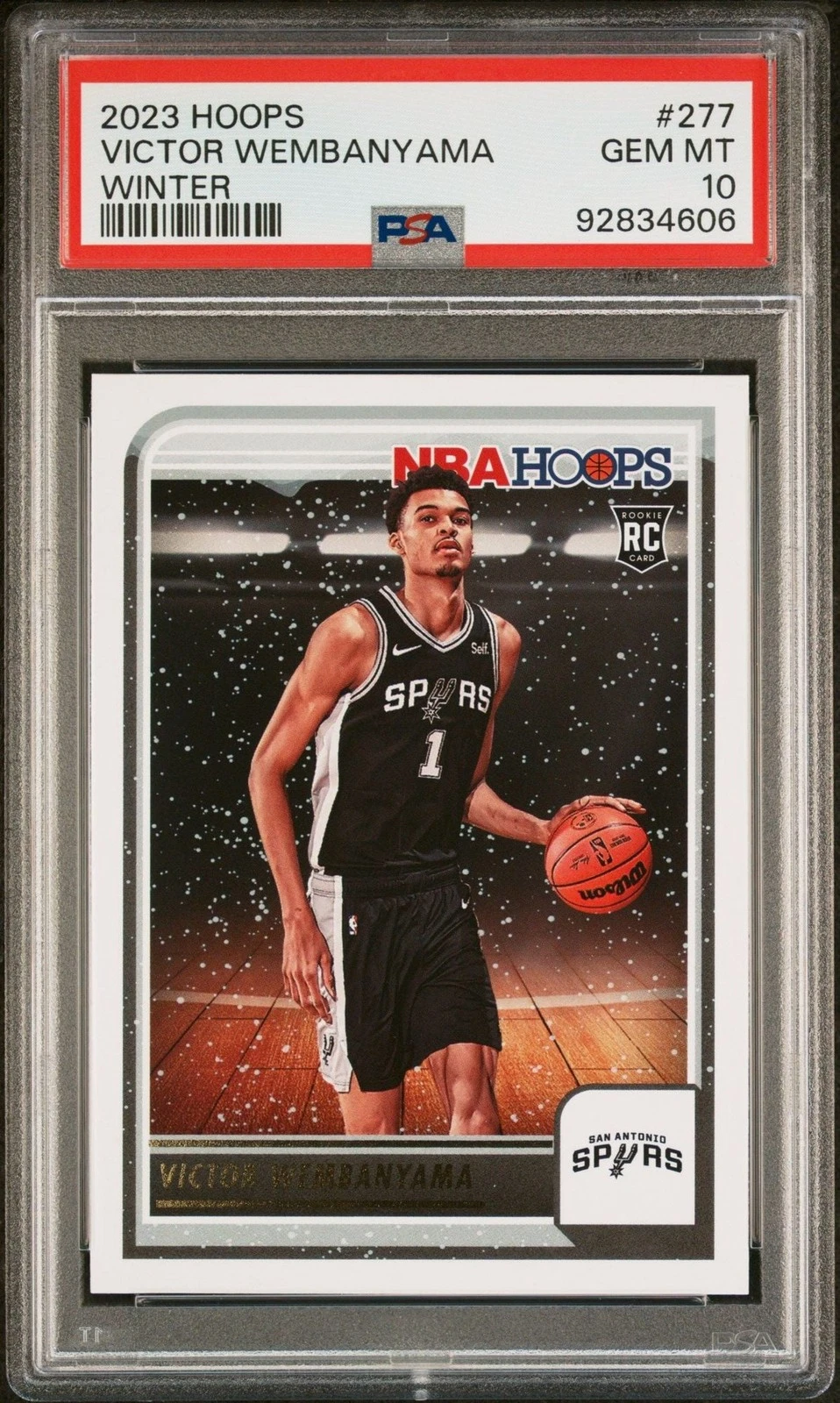 Graded 2023 Panini Hoops Victor Wembanyama #277 Winter Rookie RC Card PSA 10 Gem