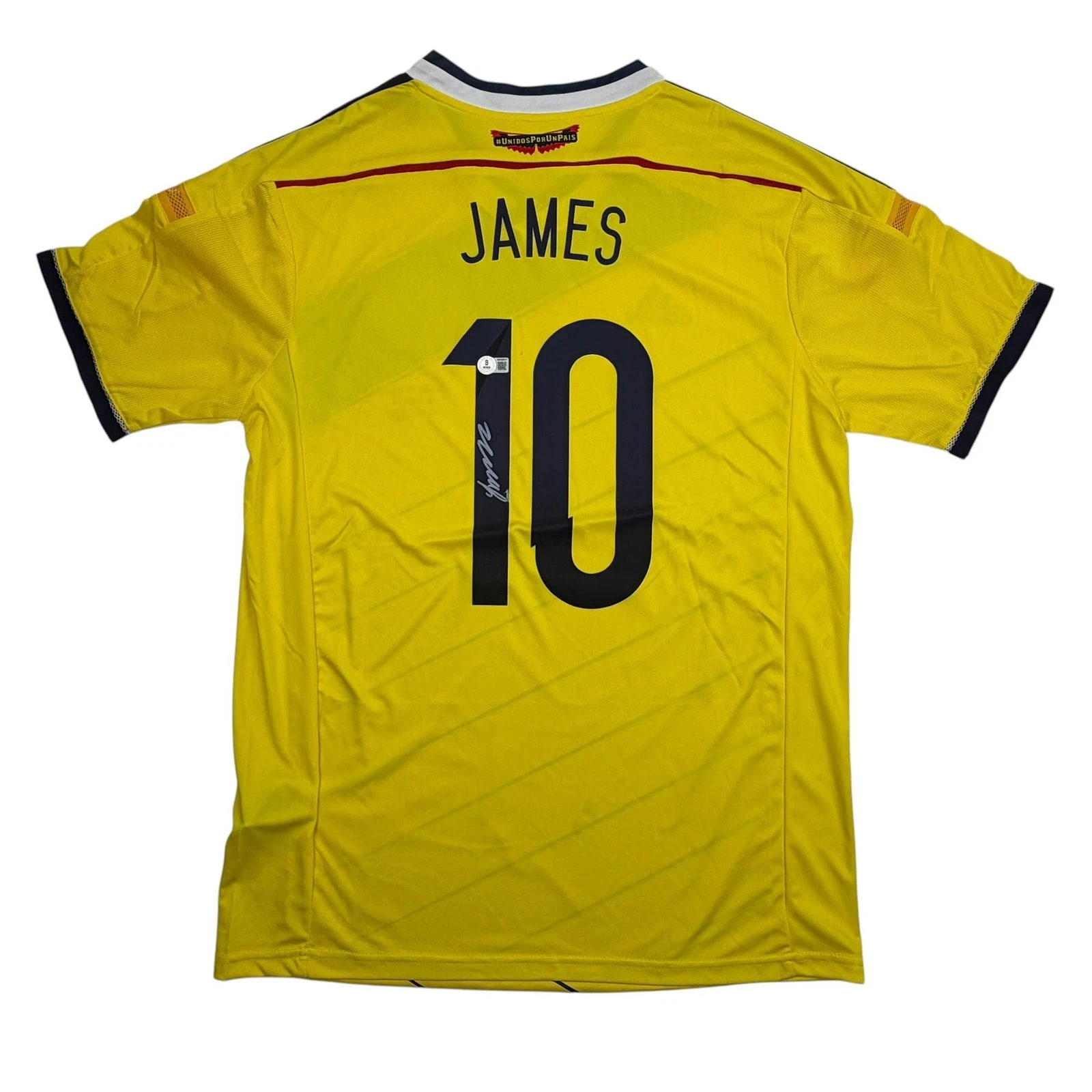 Autographed/Signed James Rodriguez Columbia Yellow Soccer Jersey Beckett BAS COA